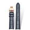Durable Black Brown Blue Genuine Leather Watchband 18 19 20 21 22mm Curved End Deployant Buckle Calfskin Strap For Brands Watch