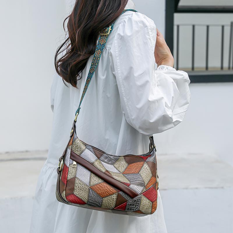 Muttertasche Großraum-Nähte Pendlertasche Weiche Ledertasche mit mehreren Taschen Damen-Umhängetasche