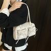 Premium underarm bag women's new 2025 niche bow baguette bag fashion cross mirror shoulder bag