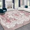 Tappeto Antiscivolo di Alta Gamma per Soggiorno Europeo Rosa Morbido Decorazione per la Casa Tappeto per Comodino in Camera da Letto Facile da Pulire Tappetino per Pavimento del Bagno Morbido