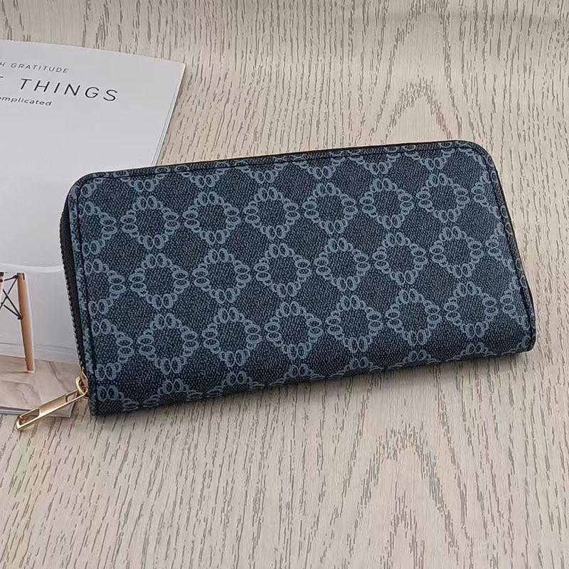 European & American Fashion Large Capacity Zipper Clutch Wallet - Multi-Card Slot, Simple, High-End Design