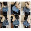 Gewaschene Denim-Tragetasche mit mehreren Taschen Damen-Umhängetasche