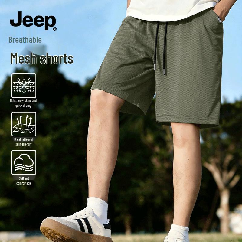 

JEEP Men s Quick-Dry Mesh Sports Casual Shorts M