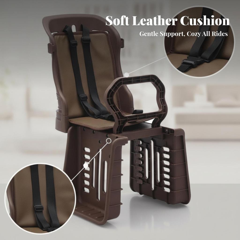 Rear Mounted RearMounted Bike Seat for Children ThreePoint Belt