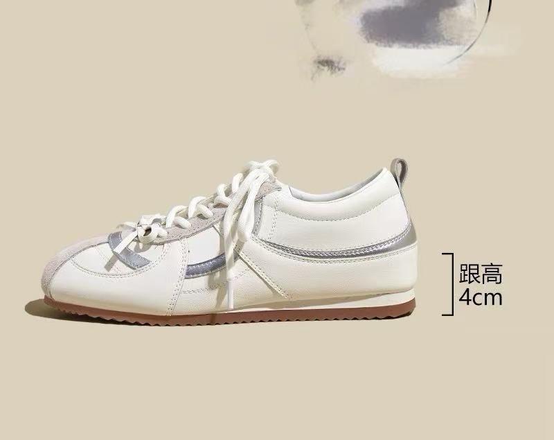 Cowhide version! Silver platform Mary Jane shoes, lazy single shoes, women's new 2025 inner height-increasing ballet training shoes