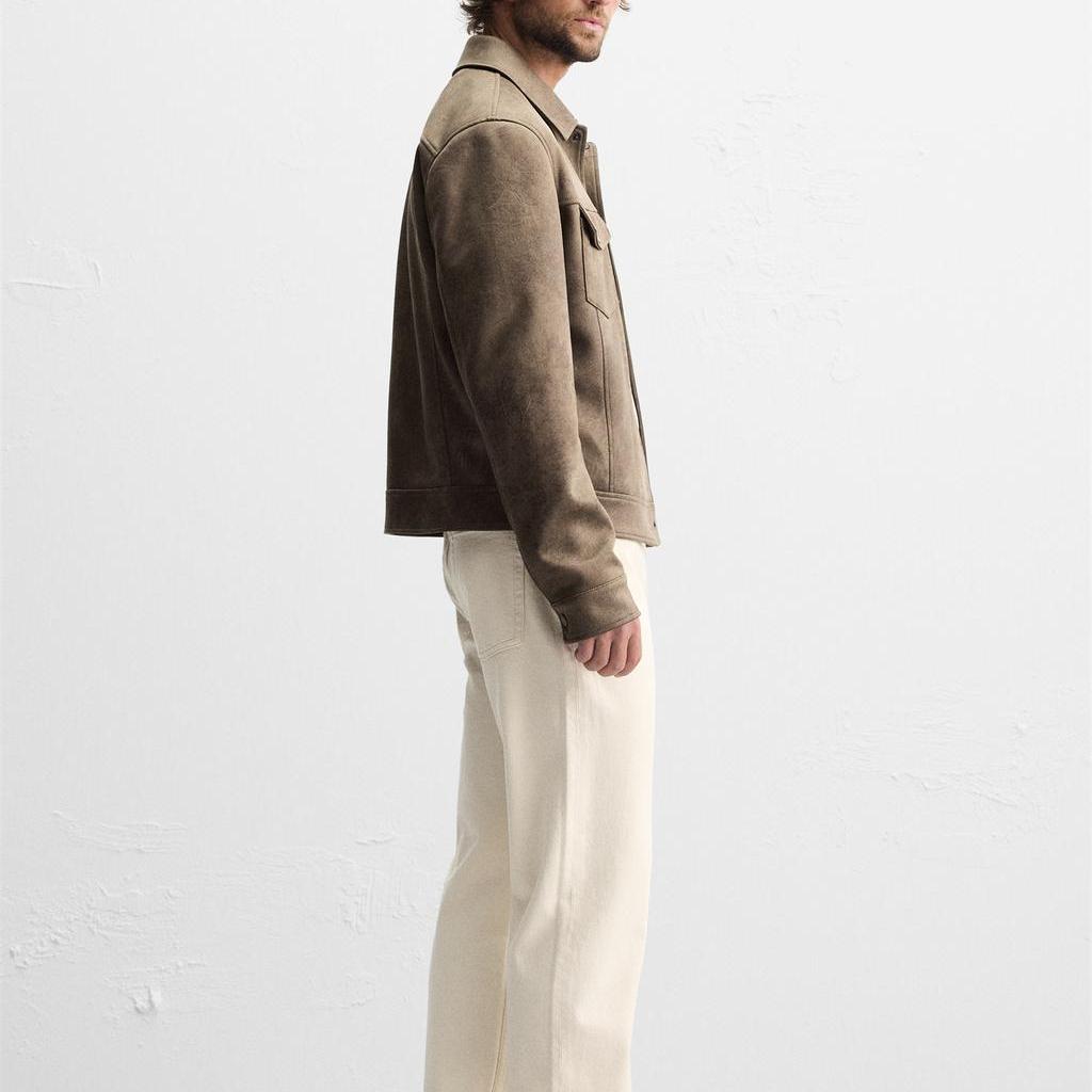 ZARA Jackets & Coats Men's Brown 03548290-35