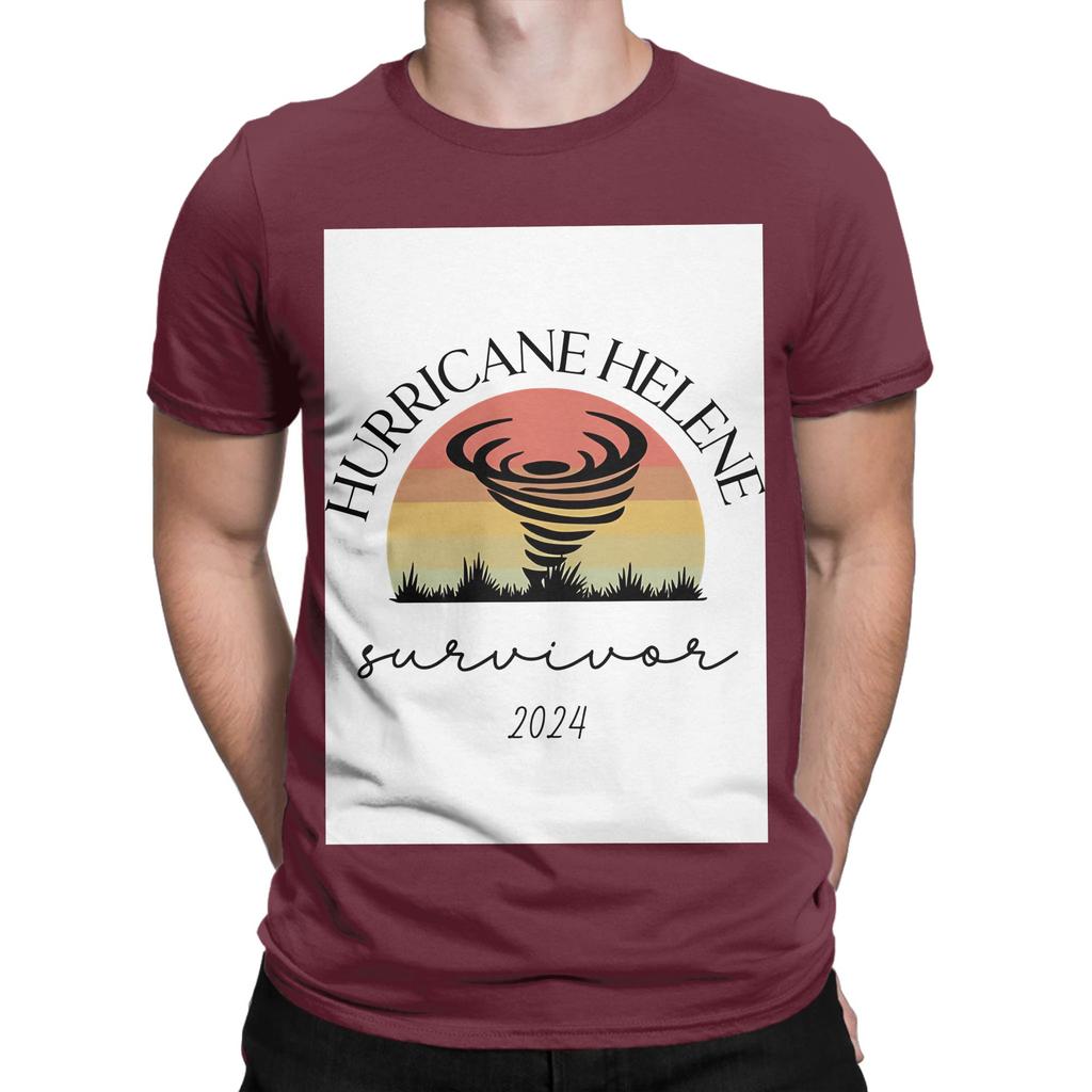 Hurricane Helene Shirt I Survived Hurricane Graphic 100 Cotton TShirt Hurricane Tops Tees For Unisex