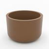 Round Brown Flowerpot In a Minimalist Style