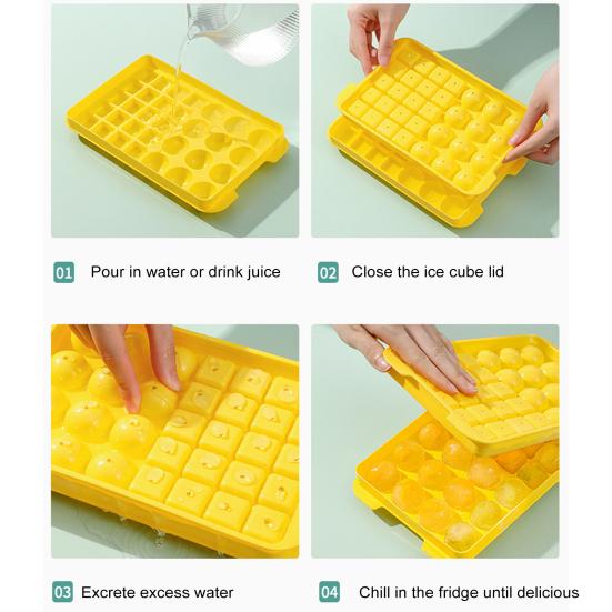 Ice Tray Set with Lid Ice Ice Shovels BPA Free Bin Cube Tray for