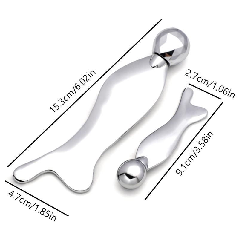 Roller Face Massager Fish-Shape Aluminum Alloy Face Lift Tools Firming Beauty Massage Body Anti-Aging Puffy Eyes Beauty Machine