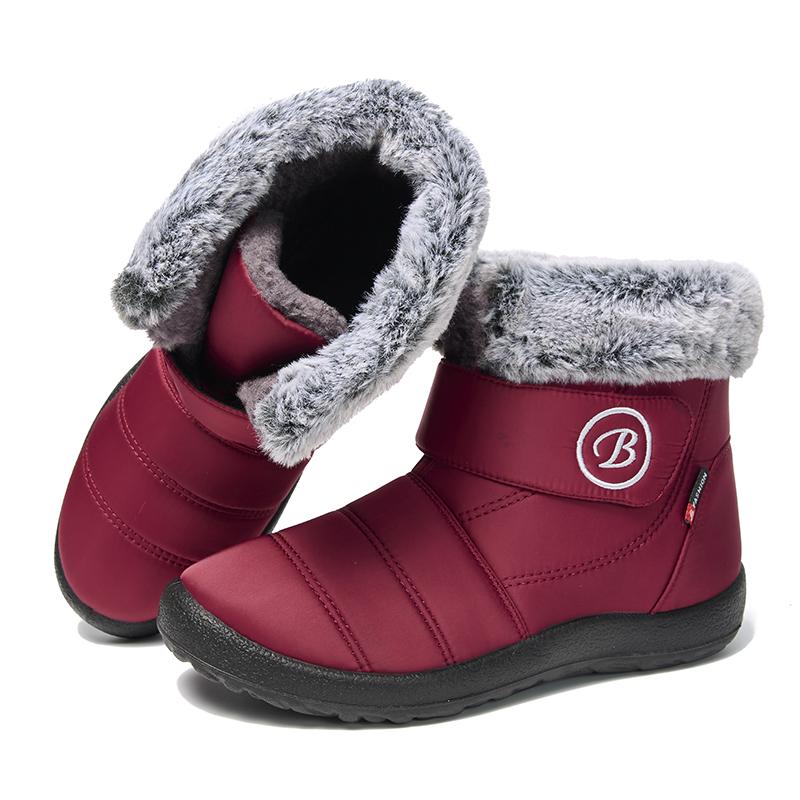 

Зимние зимние сапоги Женские ботинки Водонепроницаемые женские ботинки 39 красный