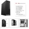 Kompaktes Mini-ITX Desktop-Gehäuse mit mATX-Mainboard, 1U-Netzteil-Unterstützung und Kompatibilität für Grafikkarten mit halber Bauhöhe