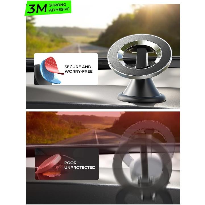 LISEN For Magsafe Car Mount, Mini 360° Rotating Magnetic Phone Holder For Car Dash, Magnetic Phone Mount, Car Accessories For Women Men, Rotatable