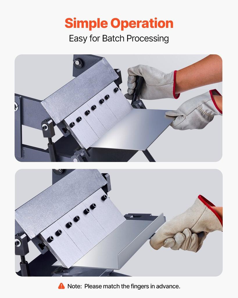 Box and Pan Brake, 305 mm/12 inch Sheet Metal Bending Brake, 20-Gauge Mild Steel Capacity, 0-135 Degree Adjustable, Metal Bender Machine with 5