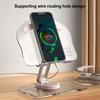 Soporte para Tablet de Acrílico Transparente Rotación de 360 Grados Altura Ajustable Soporte para Tablet Universal Plegable Soporte de Escritorio Accesorios para Tablet