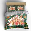 Gingerbread House and Snowman. Bedding Sets Duvet Cover Sets Duvet Covers Pillowcases(1 * Duvet Cover 2 * Pillowcases Without Duvet Insert)