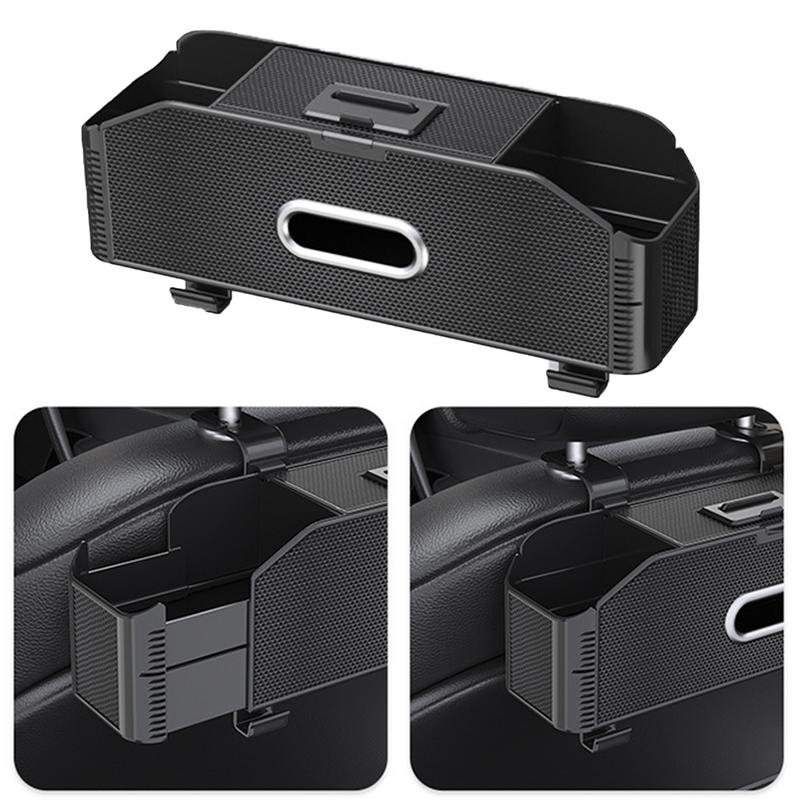Headrest Cup Holder For Back Seat Multifunctional Truck Organizer Portable Seat Back Storage Box Car Organizer With Hook And