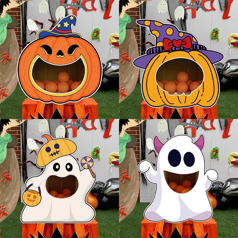 DIY Halloween Pumpkin Throwing Game Props for Kindergarten Decoration