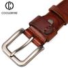 Nový příchod 2019 pánský pásek z pravé kůže ležérní vintage pásky spona z celozrnné hovězí kůže hnědé pásky z hovězí kůže TM008