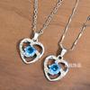 Love Necklace Women'S Premium Light Luxury Simple Inlaid Zircon Eternal Heart Pendant Valentine'S Day Gift