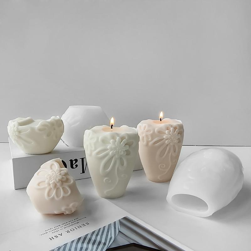 Silicone Soap Mold Silicone Candle Molds Hydrangea Flower Shape Clay Mould Silicone Soap Making Molds Silicone Texture