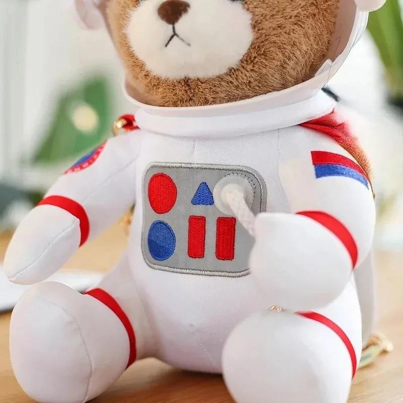 Weltraum-Teddybär 30CM Astronaut Plüschtier Rucksack Geschenkbox Dekoration Kinder-Schultasche Puppe Heimdekoration Weihnachtsgeschenke