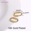 Trendy Gold Plated Brass Heart/Oval Push Clasp Carabiner Spring Clasps For DIY Handmade Jewelry Making Accessories