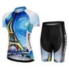 2026 Summer Breathable Cycling Suit Set Women's Short Sleeve Gym Clothing Ciclismo Bicycle Shorts Lightweight Summer Outfit Woman Bodysuit