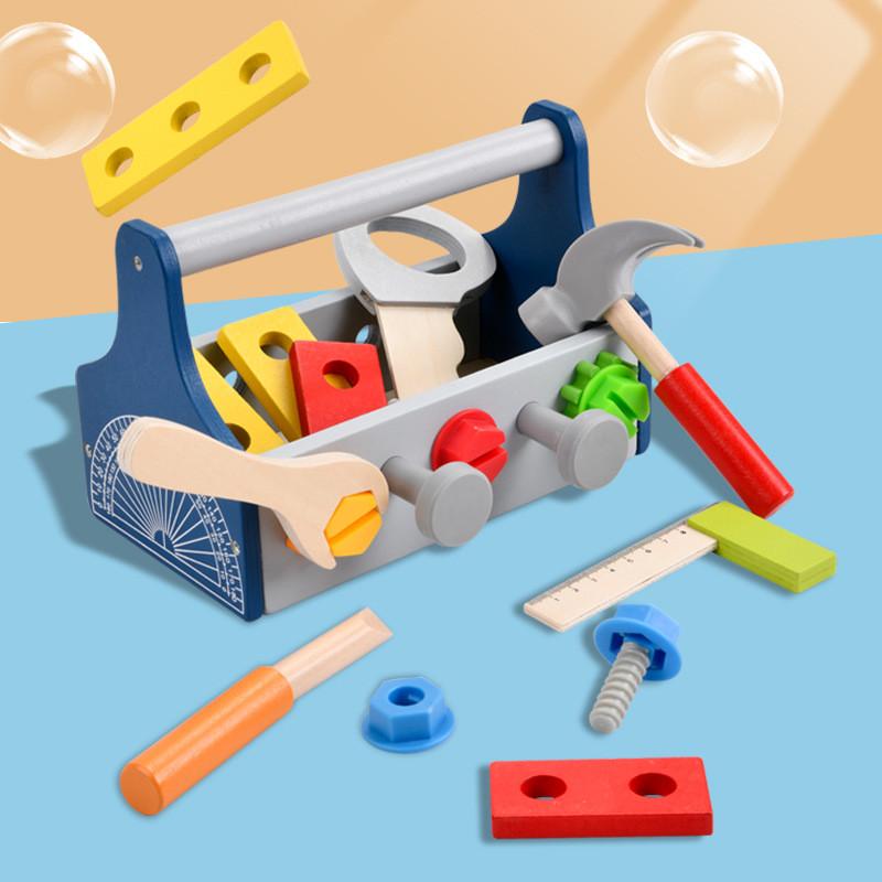 Wooden Fire Truck Construction Toy For Early Education And Puzzle Play