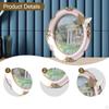 Oval Vintage Photo Frame Card Holder Desktop Resin Picture Hanging or Tabletop Display for Living