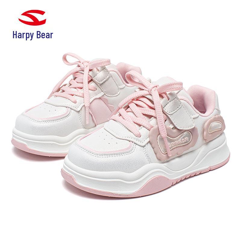 

Habi Bear Boys & Girls Spring/Autumn PU Leather Casual Sports Shoes 26 розовый/белый