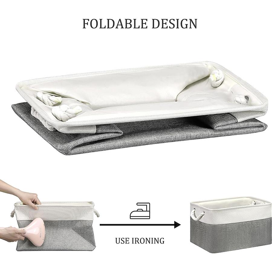 Foldable Fabric Storage Bin - Breathable Organizer for Laundry, Toys & Clothes, Space-Saving Home Basket