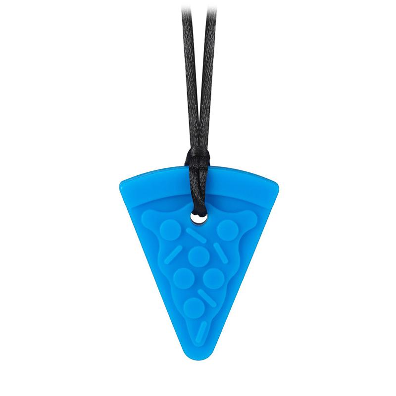 Baby Teether Pizza Ice Cream Shape Sensory Chew Necklace Silicone Teeth Glue For Teething Autism Biting Chewing Baby Care