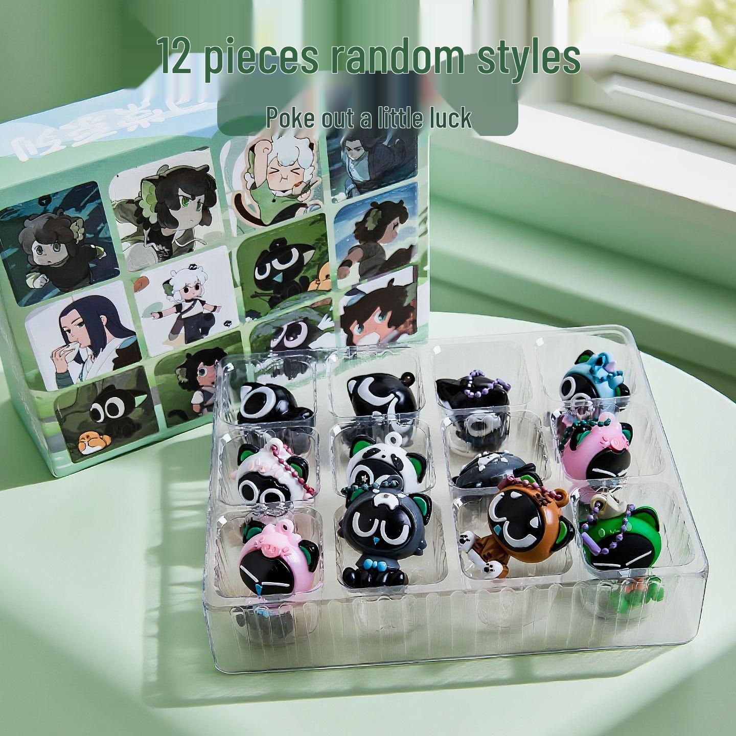 

Luo Xiaohei Блайнд Бокс Поп-Ит Брелок: Милый кулон для рюкзака и фигурка для ключей от машины в подарок