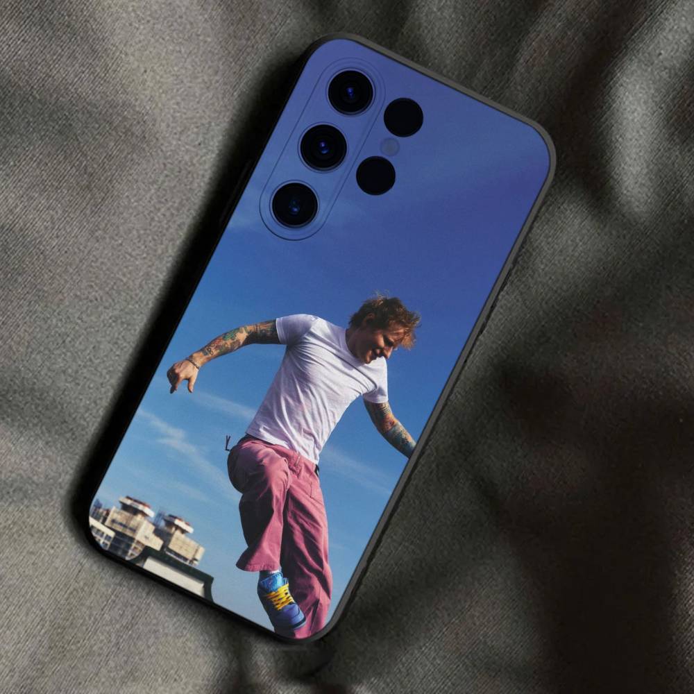 Coque de téléphone Singer E-Ed Sheeran pour Samsung S25,S24,Ultra,S20,S30,Plus,S22,S23,Ultra,Plus,5G Noir Souple