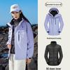 Women's Water-Repellent 3-in-1 Detachable Down Hooded Jacket - Autumn/Winter Mountaineering Top.