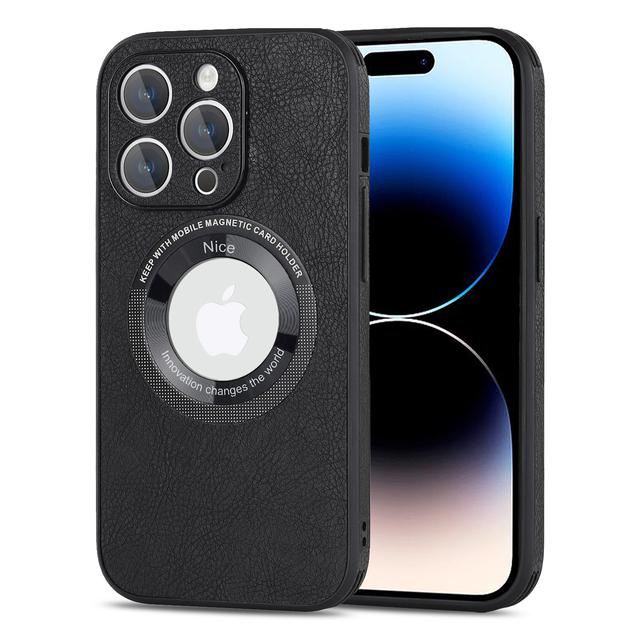 Luxury Leather Texture Magnetic For Magsafe Wireless Charging Case For Iphone 14 Pro Max Plus 11 12 13 Mini Protector Lens Cover