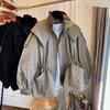 Frühling Herbst Übergroß Lässig Wasserdicht Khaki Windjacke Damen Langarm Kapuze Kordelzug Reißverschluss Jacke