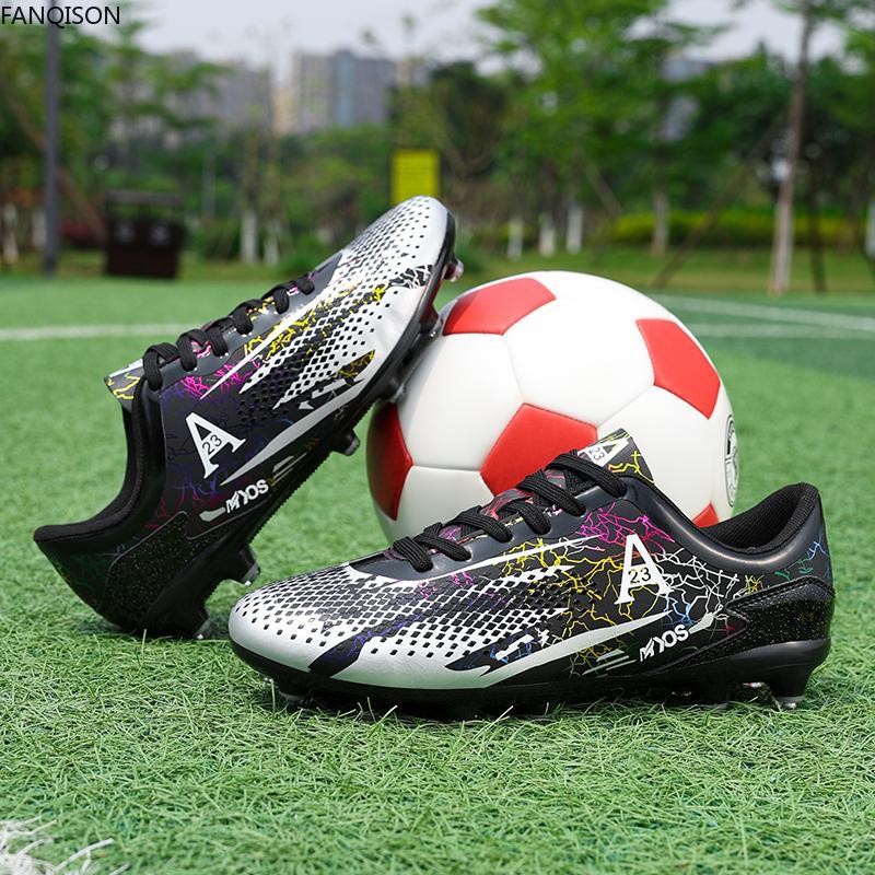 35-47 Erkek Alçak Üst Futbol Ayakkabıları Açık Hava Uzun Çivili Spor Futbol Ayakkabıları Büyük Beden Gençlik Sporları Çocuk Futbol Ayakkabıları