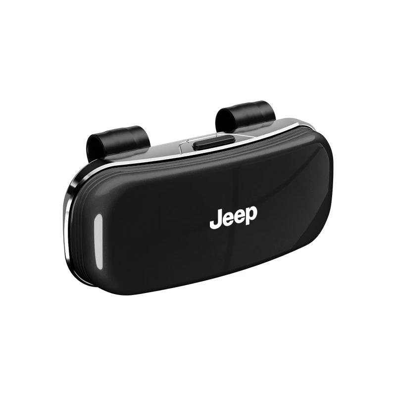 Dla samochodu Jeep Osłona przeciwsłoneczna Etui na okulary Uchwyt Organizer ochronny Dla Jeep Grand Cherokee Wrangler JK Gladiator Compass Renegad