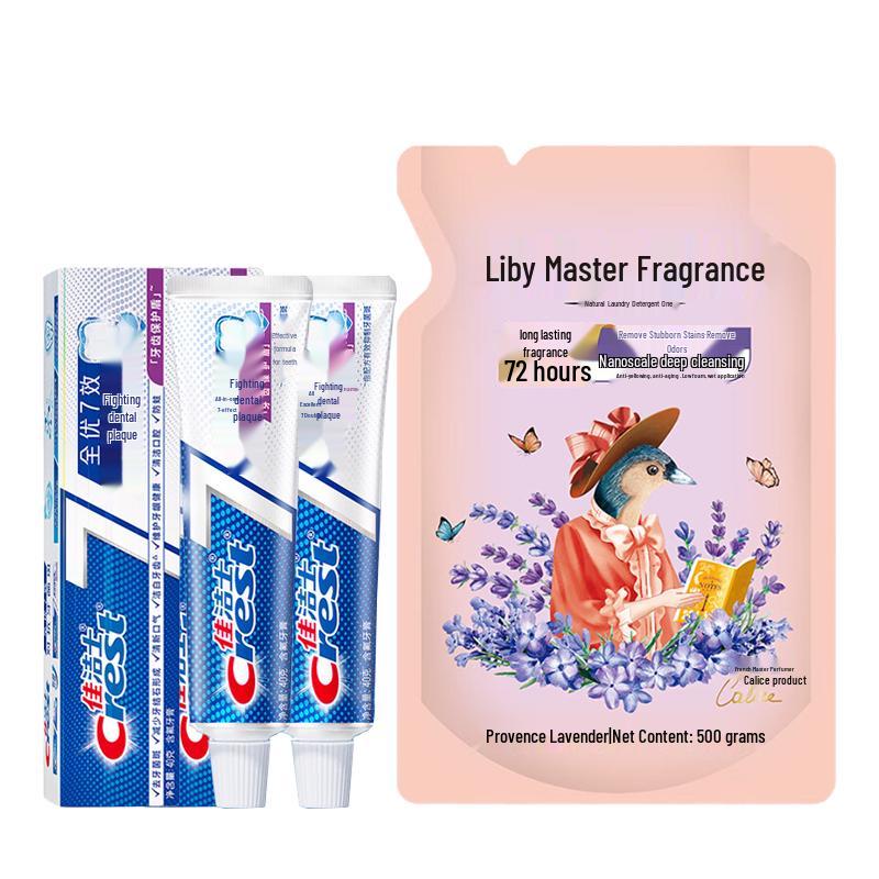 Crest 7-Effect Toothpaste & Liby Laundry Detergent Bundle