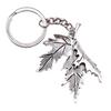 Pendants Mushroom Charm Branch Keychain Leaf Key Ring 28mm