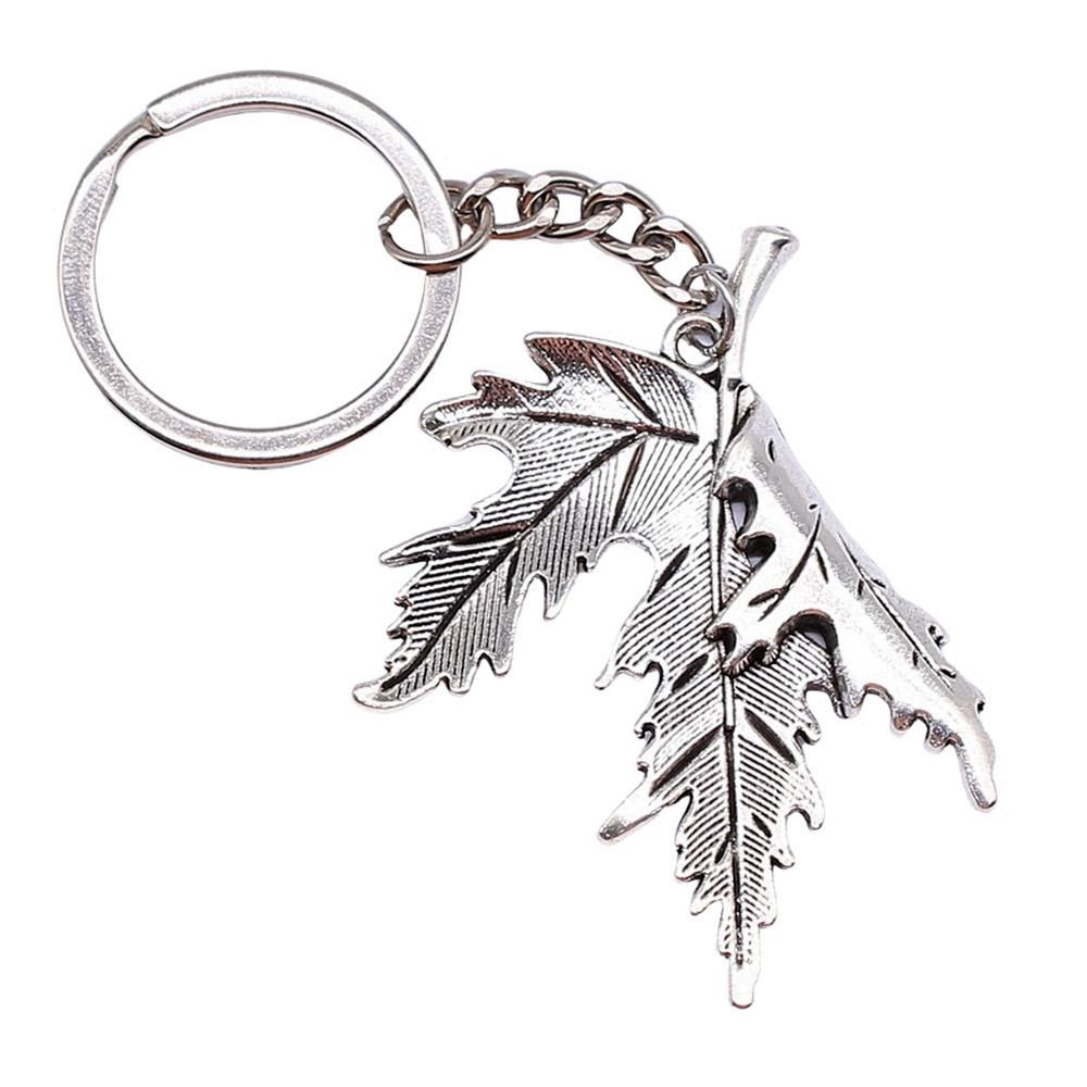 Pendants Mushroom Charm Branch Keychain Leaf Key Ring 28mm