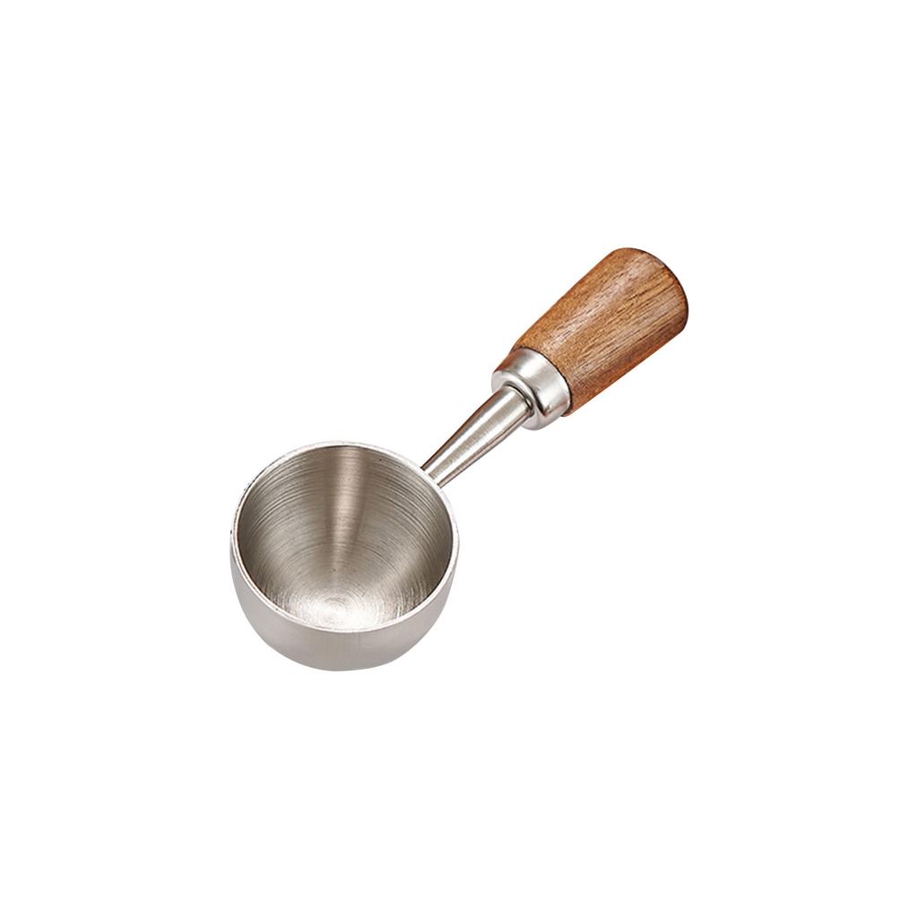 Coffee Ground 2-Tablespoon Measuring Scoop-Spoon - 2Tbsp | 304 Stainless Steel | Black Walnut Handle