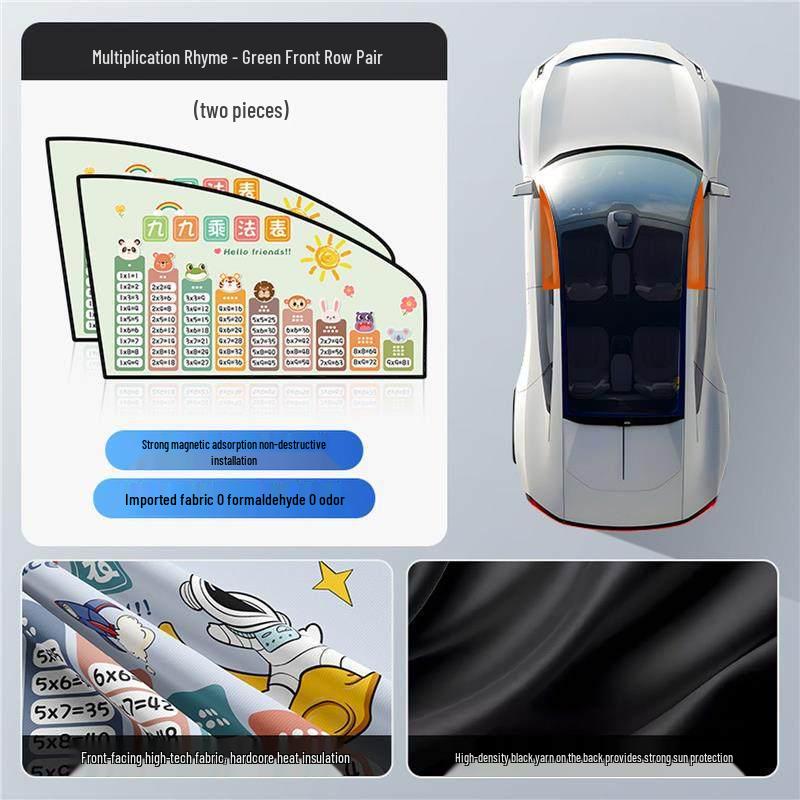 Children's Car Interior Sunshade Curtains for Rear Window