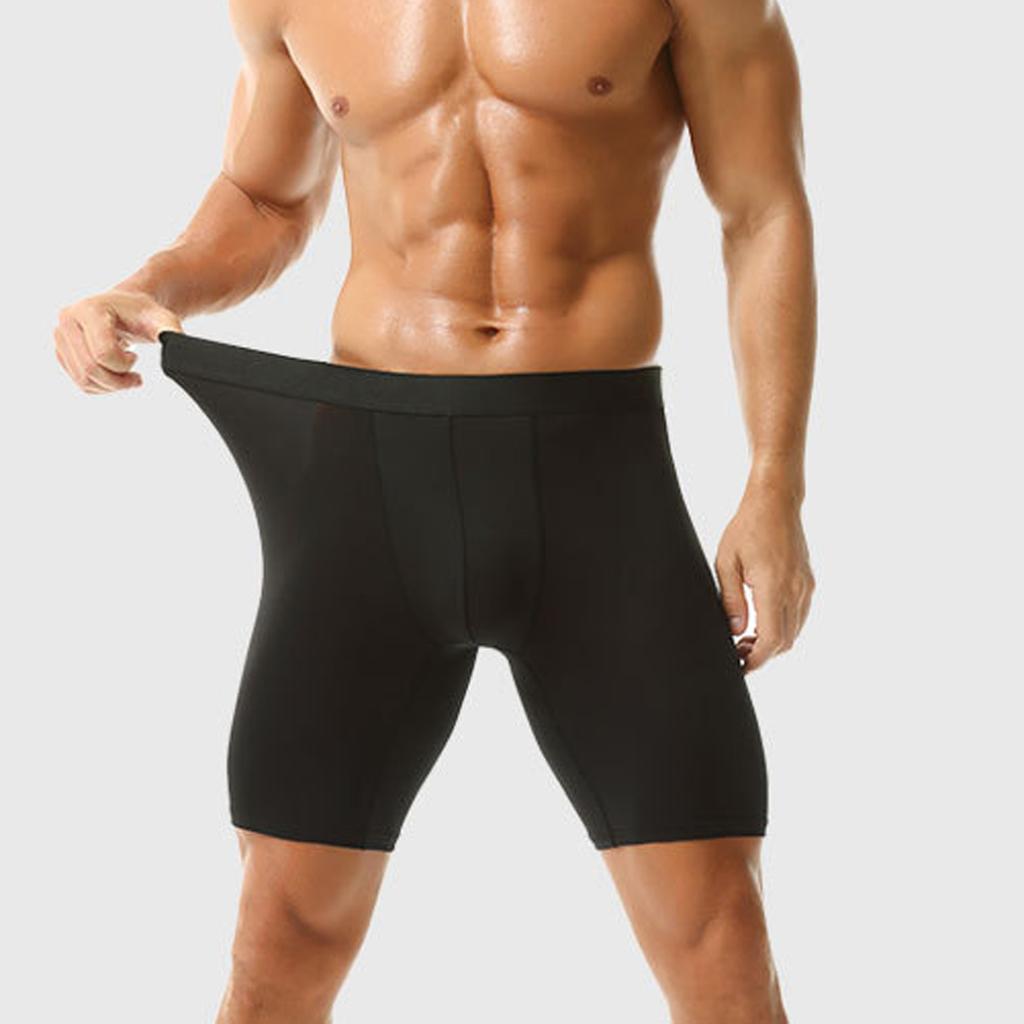 Long Men's Panties Sports Leggings Boxershorts Mens Polyester Underwear Man Boxers Shorts Quick-drying Boxer for Men Underpants