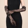 Mesh Long Gloves Transparent Bridal Gown Accessories Romantic Lace Gloves Prom Dress