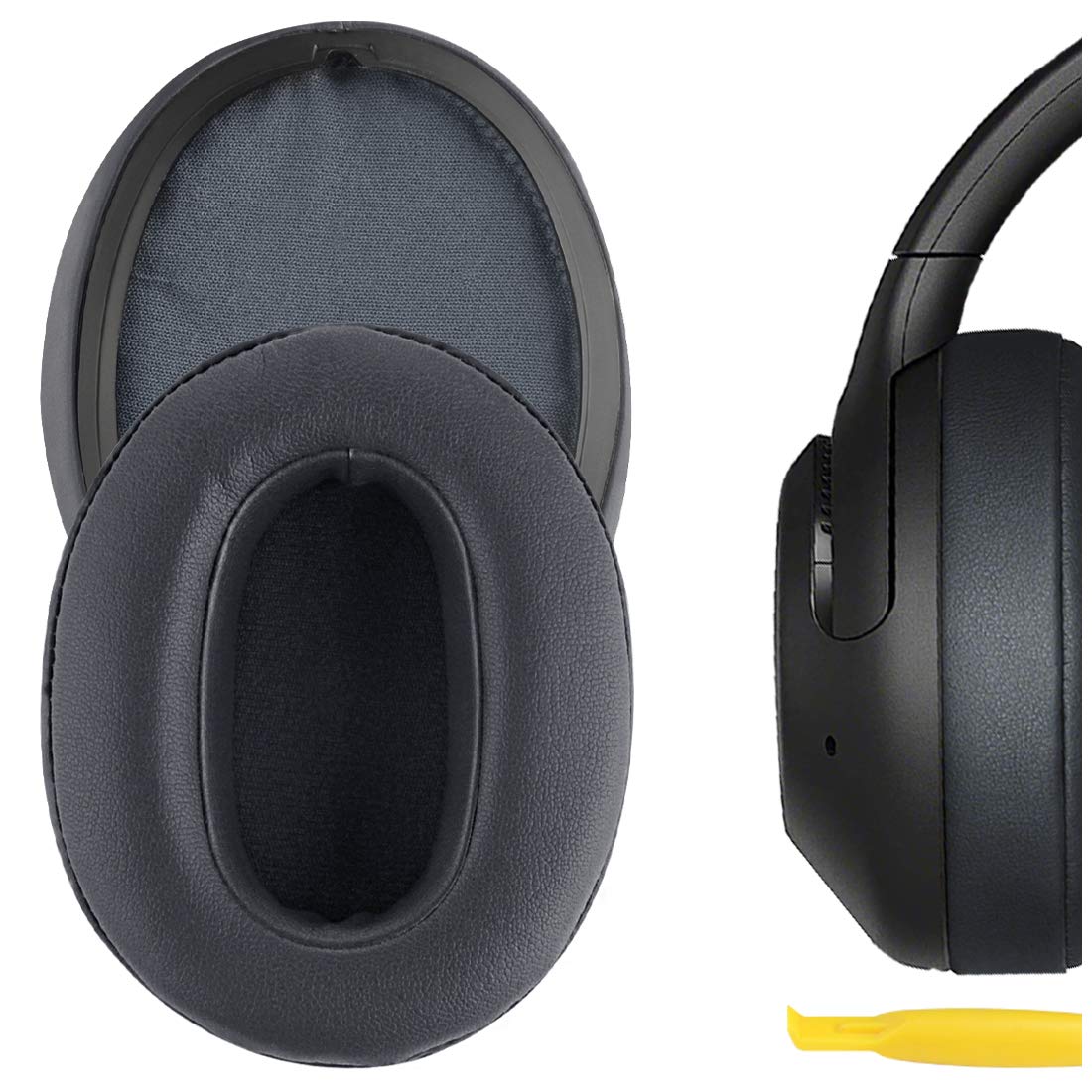 

Geekria QuickFit Ear Pads Compatible with Sony WH-XB900N, WH-CH710N, WH-CH720N, WH-RF400, and MDR-RF895RK Headphones (Protein Leather/Gray)