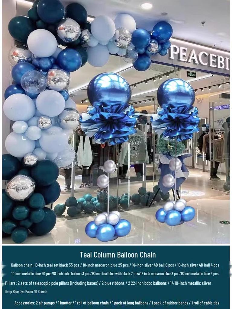 Graduation & Event Balloon Arch Decoration for Yoga Studio or Storefront Background