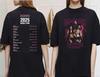 Svart Rosa Grafisk T-shirt – Världsturné 2025 Officiell Konsert-Tee amp Blink Fläktpresent Unisex T-shirt